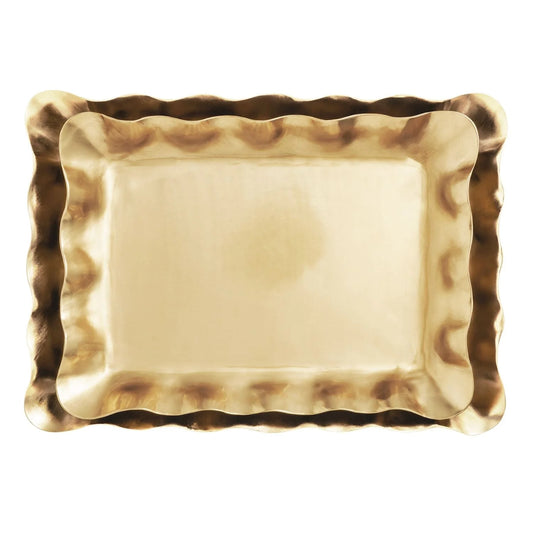 Brass Ruffle Tray, 2 sizes