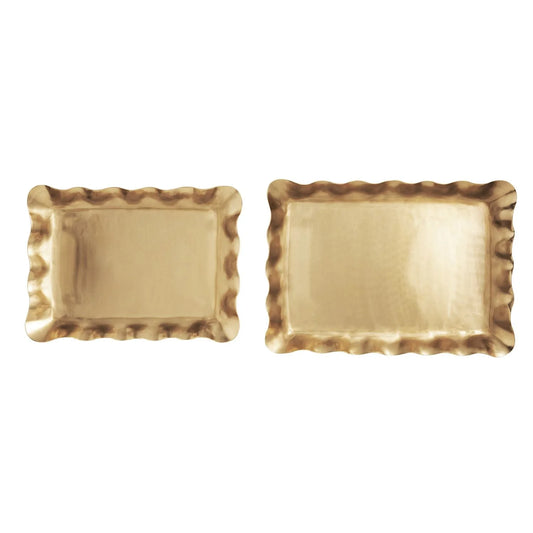 Brass Ruffle Tray, 2 sizes