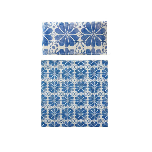Paper Napkins with Tile Pattern (Contains 20 Folded Pieces)