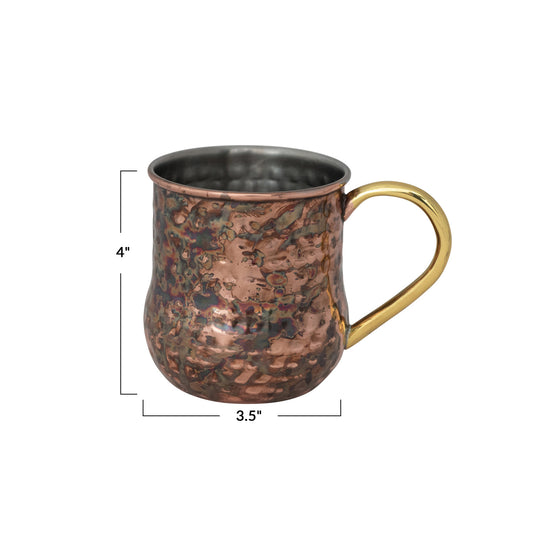 16oz Hammered Stainless Steel Mule Mug
