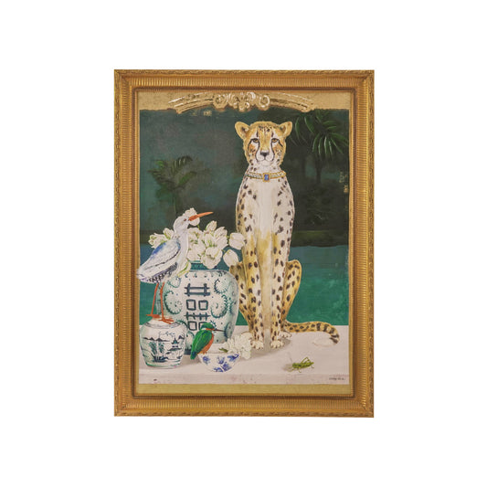 Cheetah & Urn Framed Art