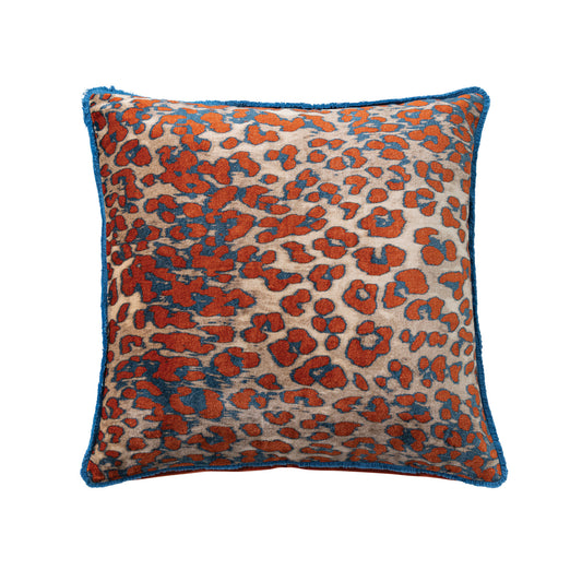 20" Velvet Leopard Print Pillow