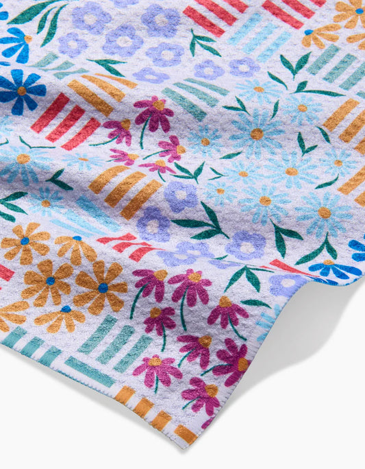 Geometry Floral Garden Bar Towel