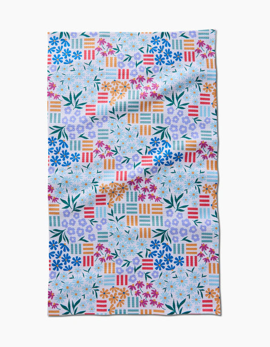 Geometry Floral Garden Bar Towel