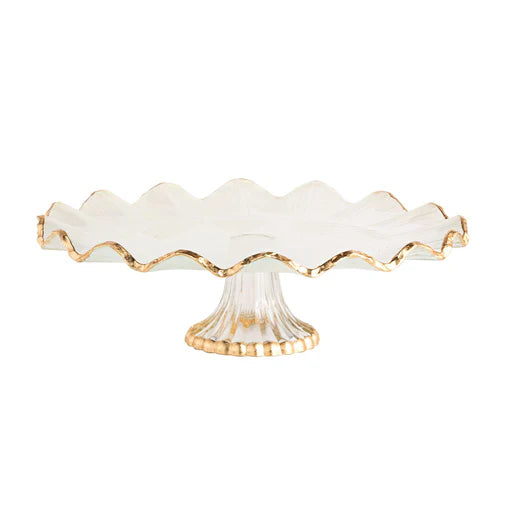 Gold Edge Ruffle Cake Stand