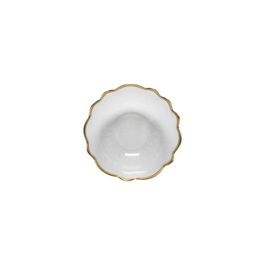 Scalloped Rimmed Soup/Cereal Bowl, Francesca Gold
