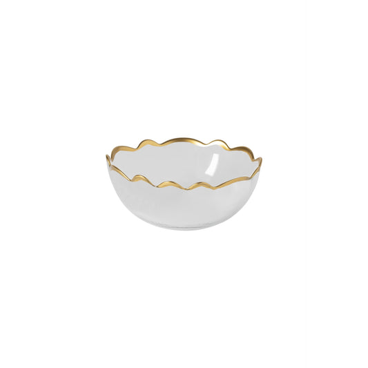 Scalloped Rimmed Soup/Cereal Bowl, Francesca Gold