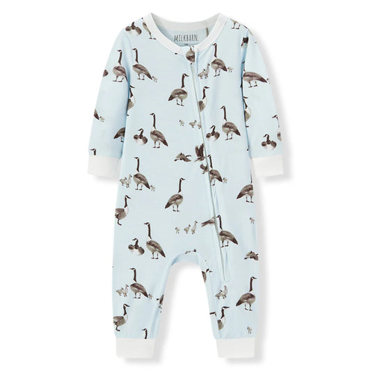 Milkbarn Strech Zipper Pajama Goose