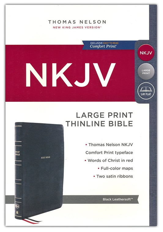 NKJV Large Print Thinline Bible, Black
