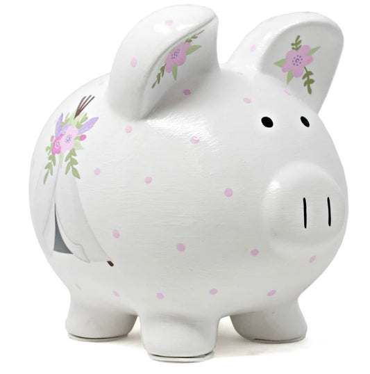 Pink Bohemian Piggy Bank