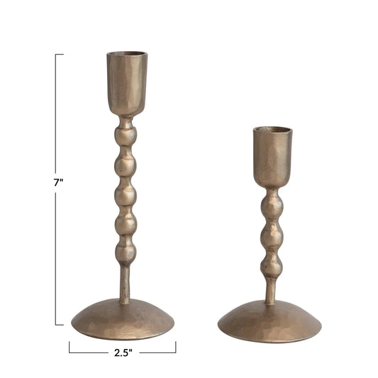 Hand Forged Iron Rounded Taper Holder, 2 sizes