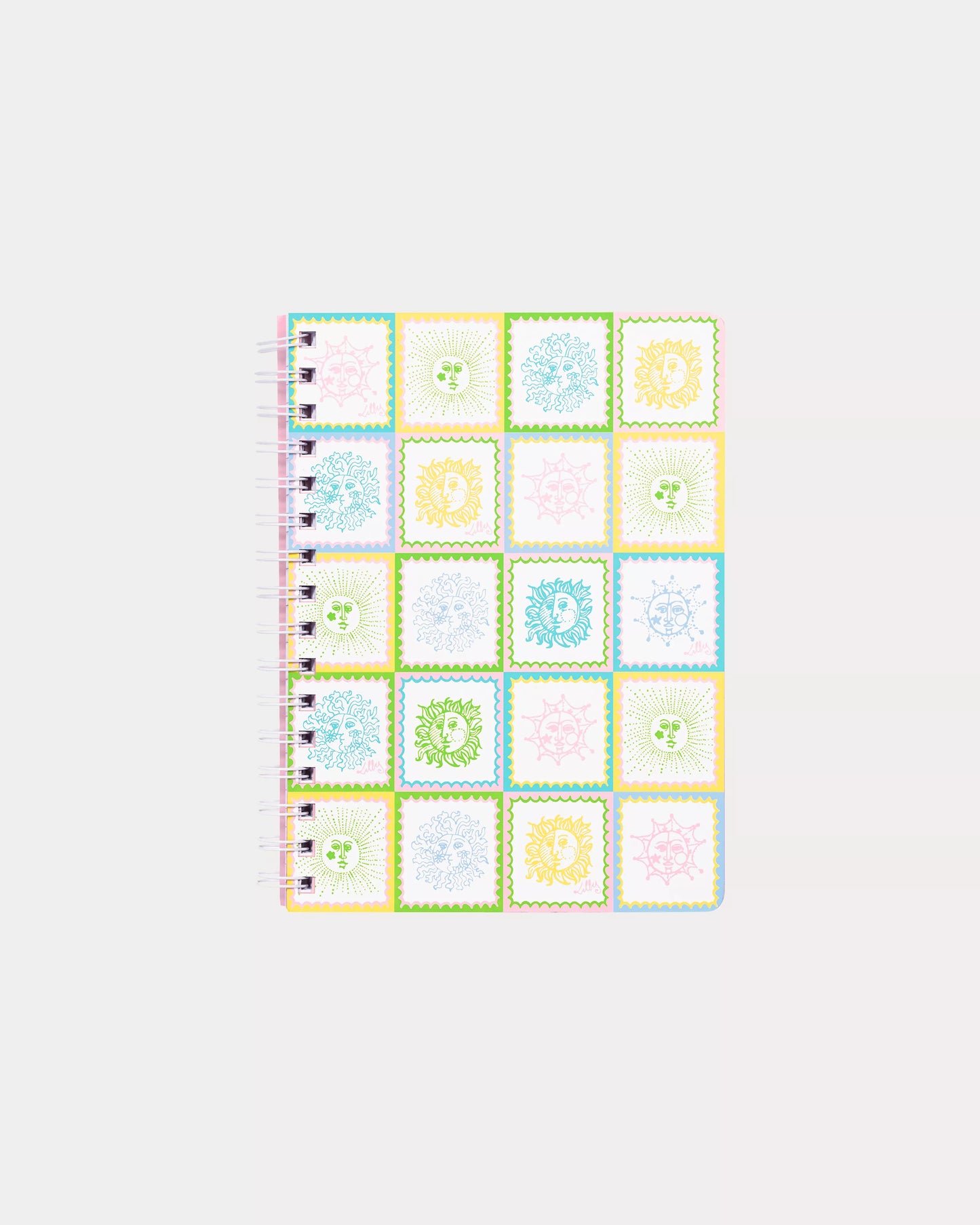 Concealed Spiral Mini Notebook, Lilly Garden