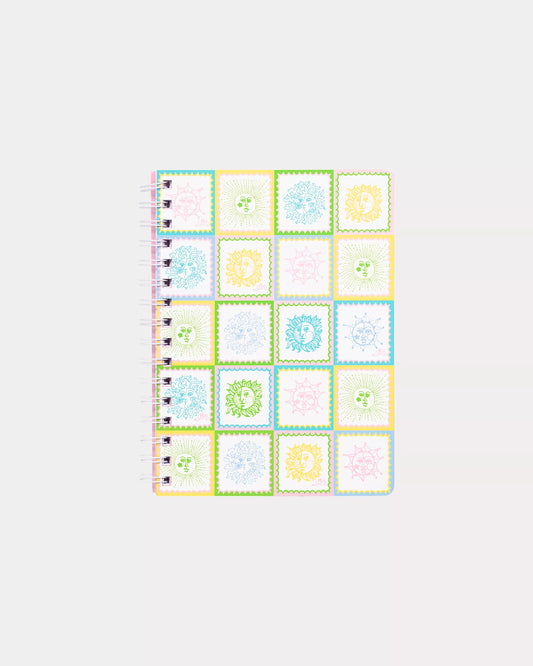 Concealed Spiral Mini Notebook, Lilly Garden