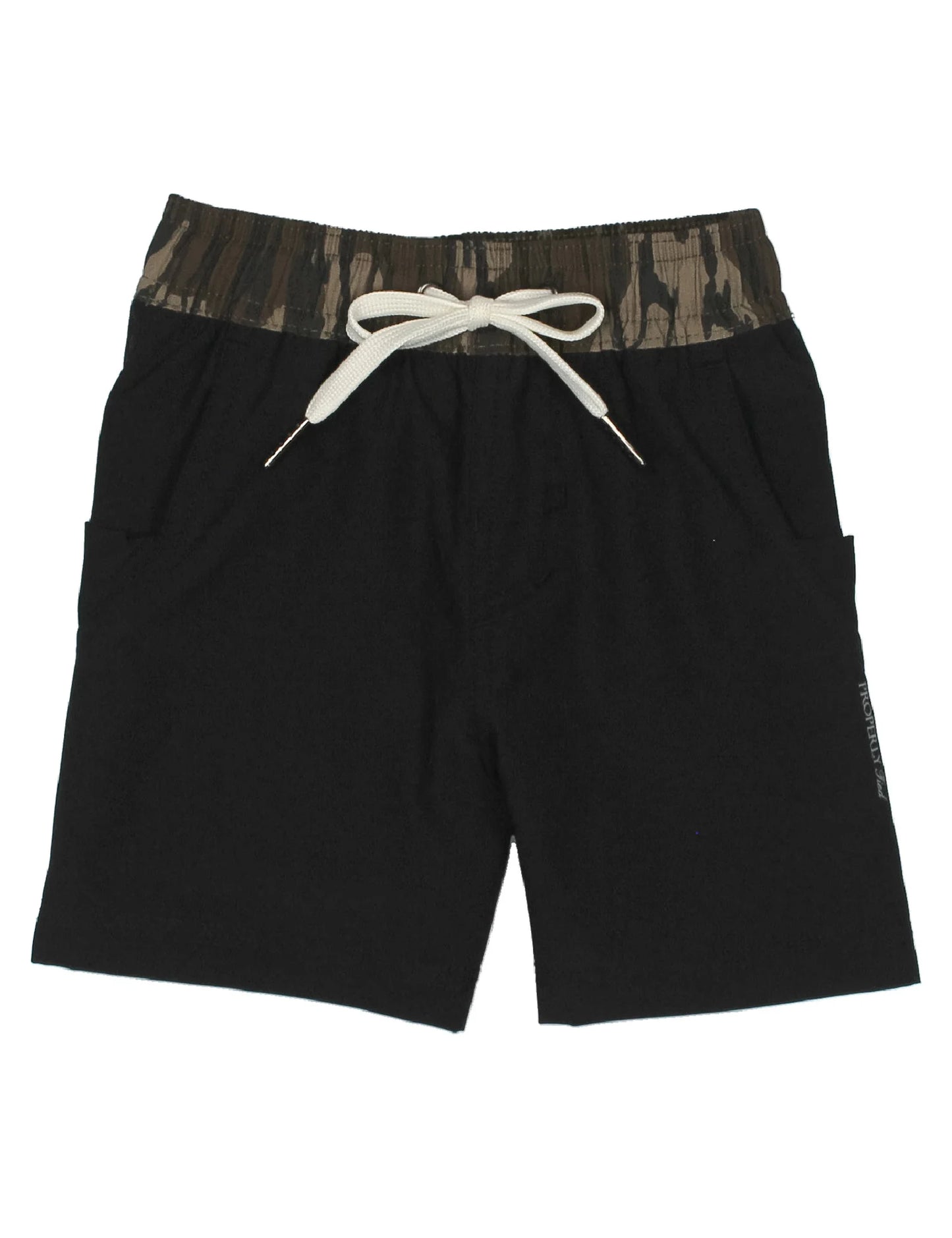 Pt Youth Trail Shorts Mossy Oak Black