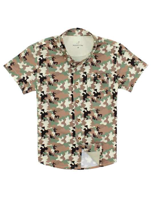 PT Youth Sportsman Field Shirt Delta Woodland Camo