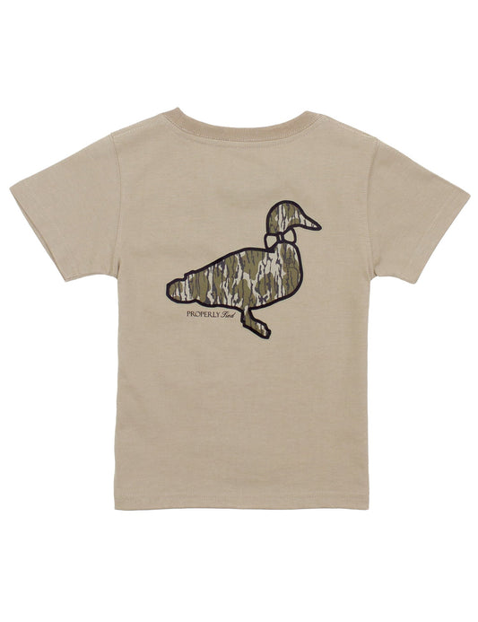 PT Youth Mossy Oak Logo SS Sand