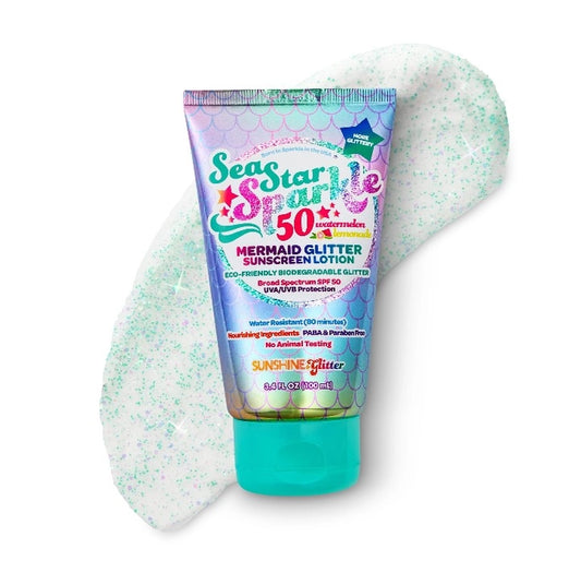 Sea Star Sparkle MERMAID Spf 50 Glitter Sunscreen