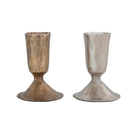 3" Metal Taper Holder, 2 finishes