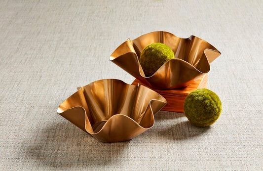 Gold Ruffle Bowl, 2 sizes