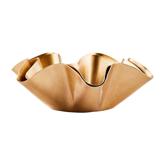 Gold Ruffle Bowl, 2 sizes