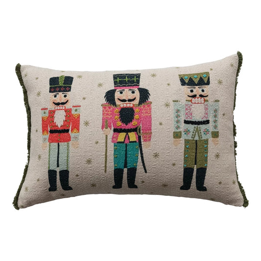 Nutcracker Lumbar Pillow w/ Eyelash Fringe