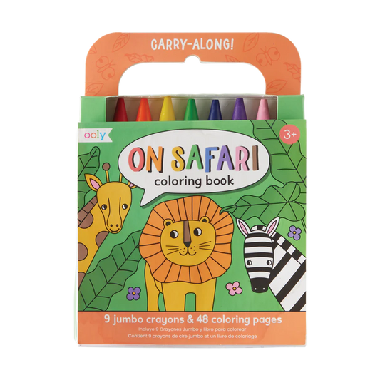 Carry Along Crayon & Coloring Book Set - On Safari