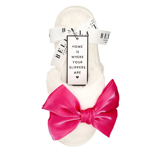 Bow Slippers - Hot Pink Bow