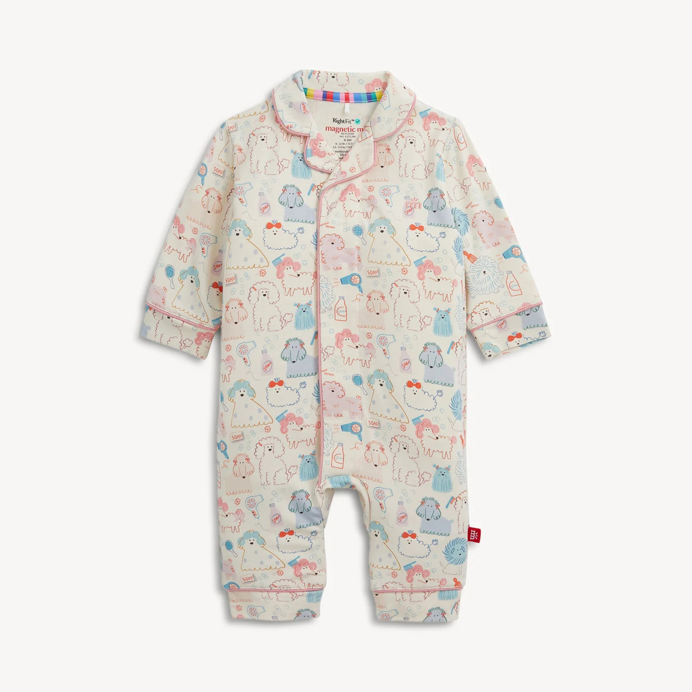 Poodle Pawlor Classic with a Twist Magnetic Coverall Romper