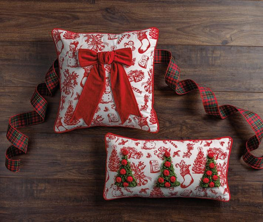 Triple Tree Embellished Pillow