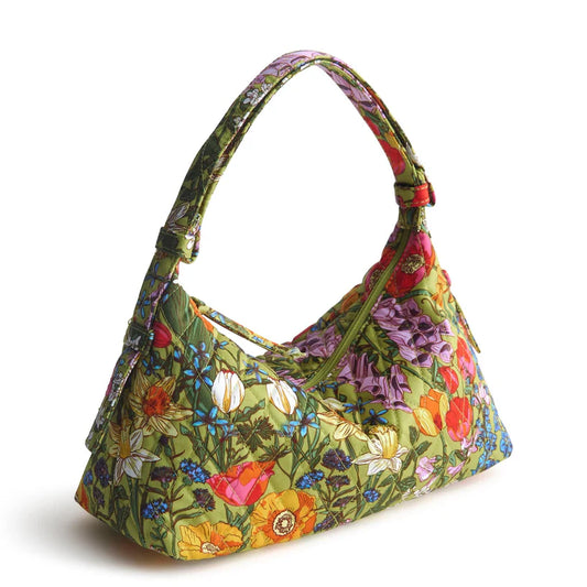 Vera Bradley Roxbury Crescent Shoulder Bag, Meadow Bouquet