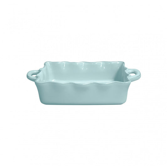 Cook & Host Med. Rectangle Ruffled Baker, Robins Egg Blue
