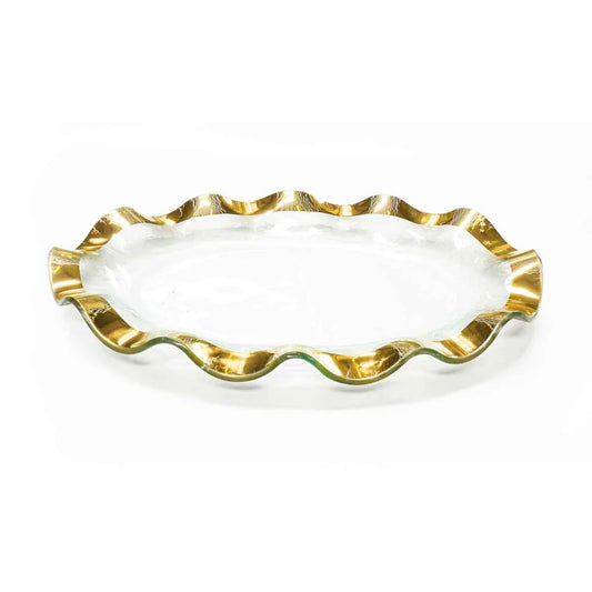 Annie Glass 15" Ruffle Platter