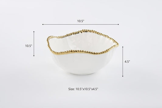 Pampa Bay Large Salad Bowl, Beaded