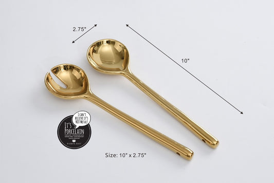 Pampa Bay Gold Salad Server Set