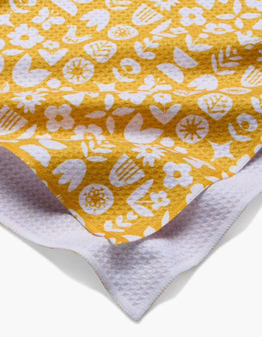 Geometry Scandi Spring Yellow Kitchen Towel