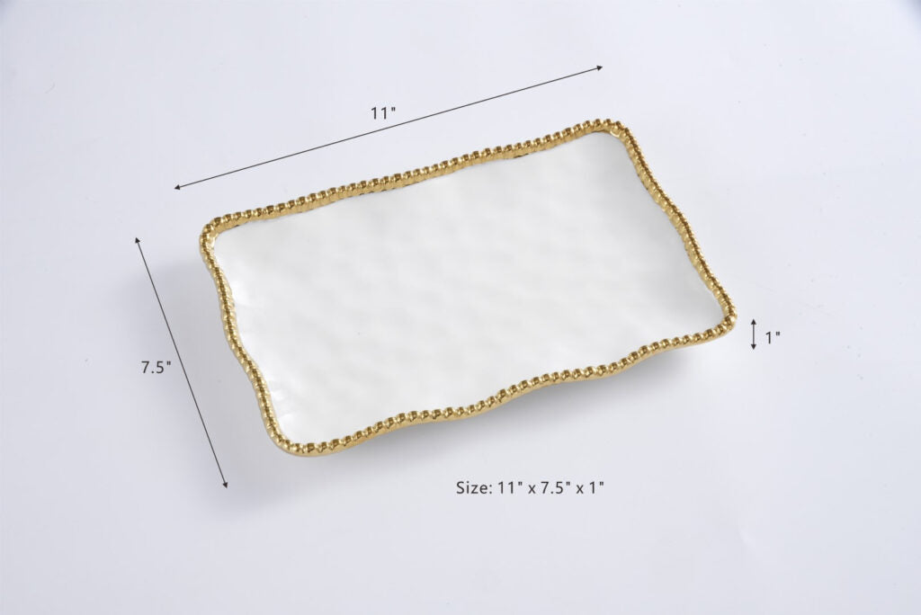 Pampa Bay Small Platter Beaded