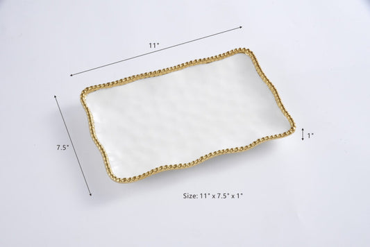 Pampa Bay Small Platter Beaded