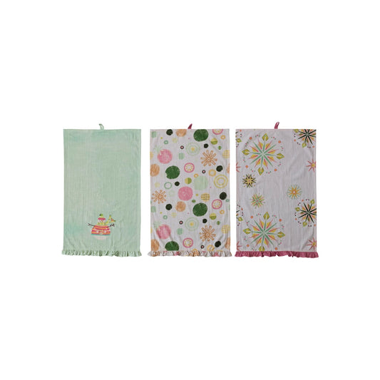 Mint Snowman Tea Towel