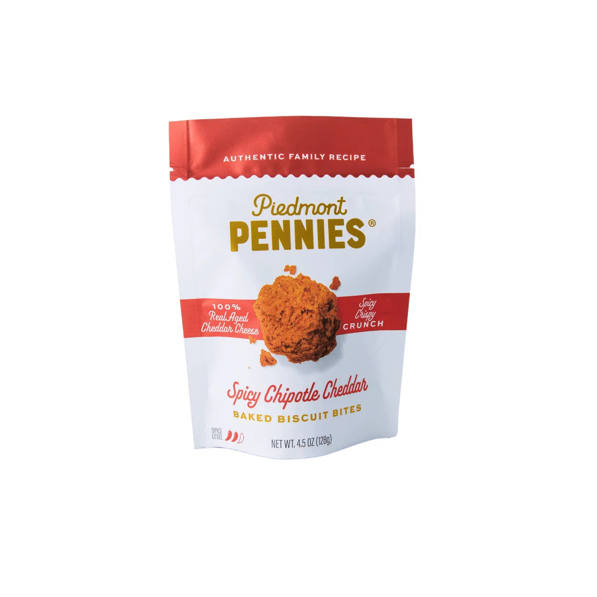 Piedmont Pennies Cheese Biscuit Bites - Spicy Chipotle Cheddar, Medium Bag
