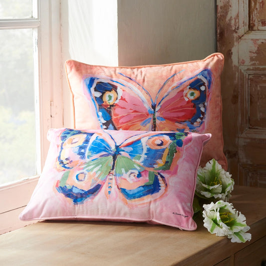 Springtime Flutter Butterfly Pillow