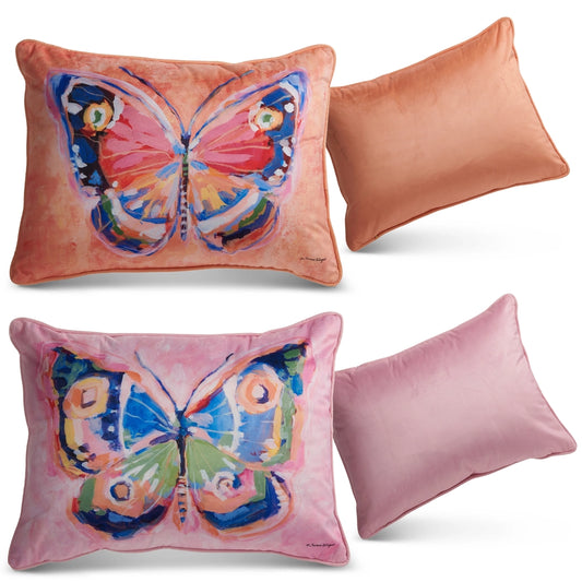 Springtime Flutter Butterfly Pillow