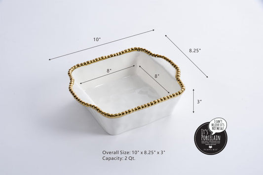 Pampa Bay 8x8 Square Baking Dish, Beaded