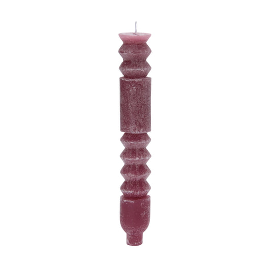 Unscented Totem Taper Candles, Berry