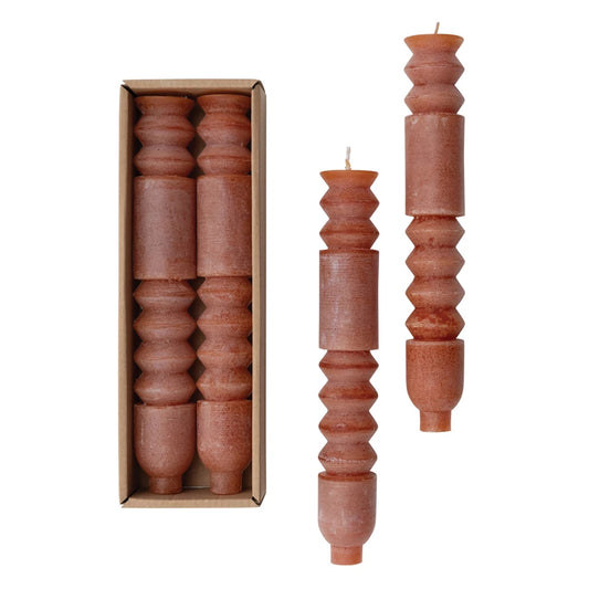 Unscented Totem Taper Candles, Spice