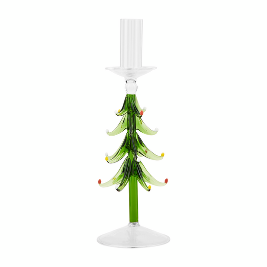 Small Glass Tree Taper Holder