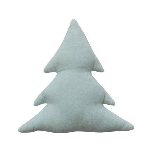 Velvet Tree Shaped Pillow, Mint