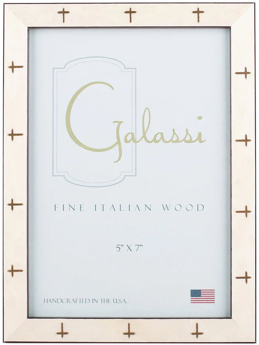 Galassi White Burl w/ Gold Cross