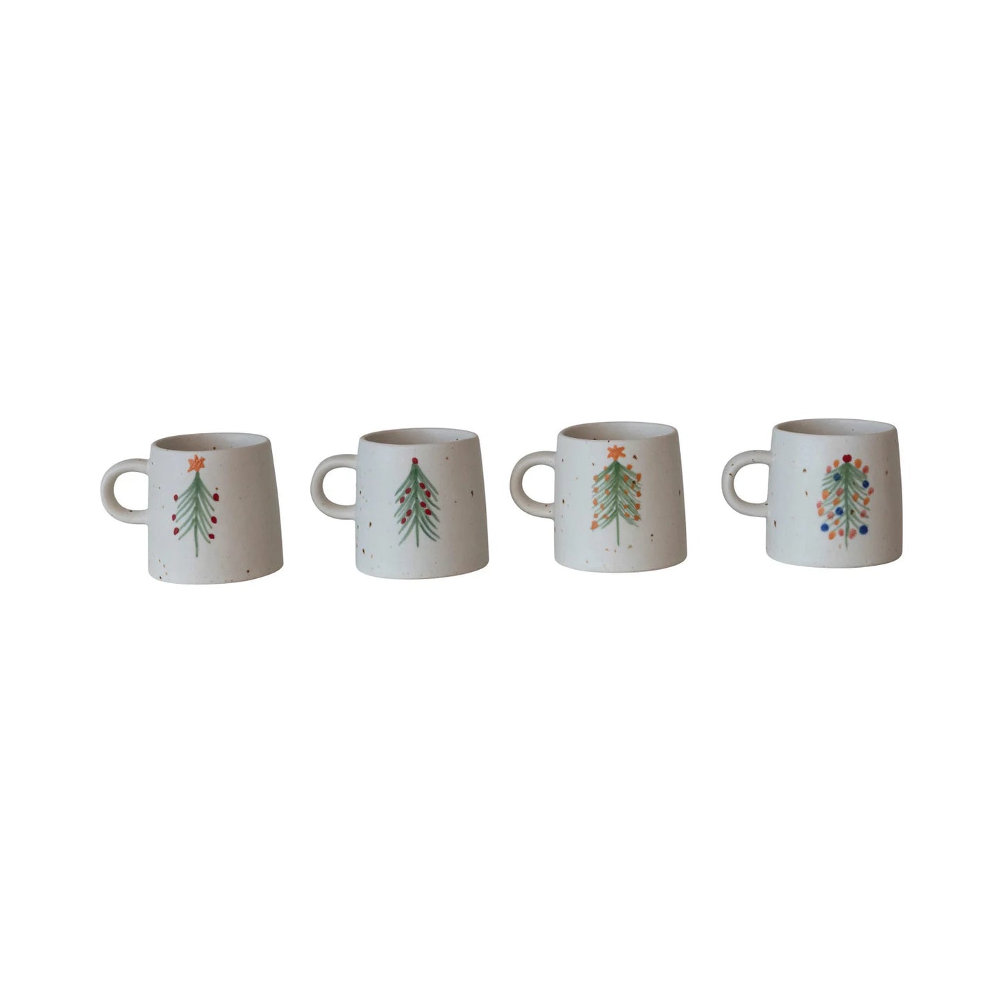 Hand Painted Stoneware Christmas Mug, 4 Styles