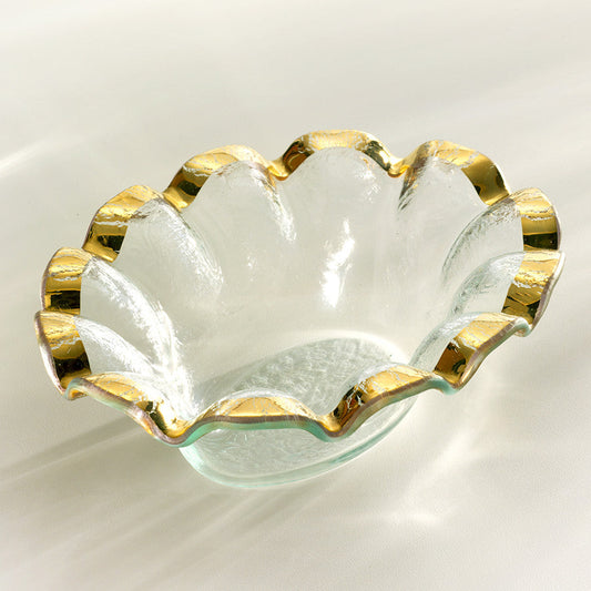 Annie Glass Ruffle Oval Dip Bowl