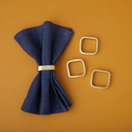 Square Napkin Ring, Gold
